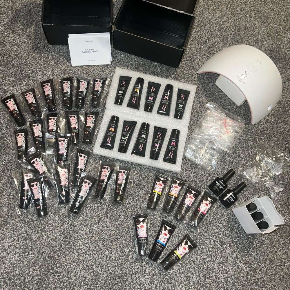 Huge Lot of Poly Extension Gels with Extras!